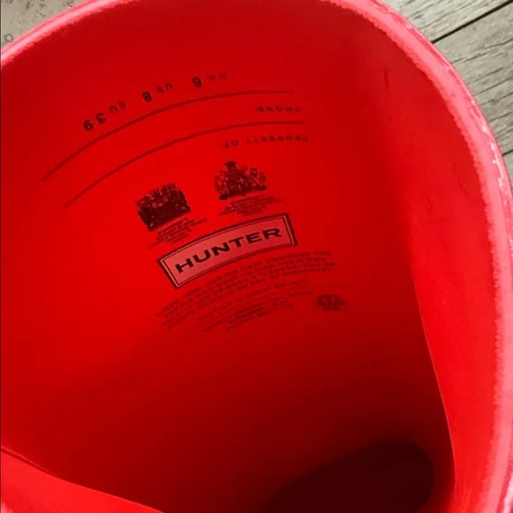 Hunter Original Tall Hot Pink Glossy Rain Boots - Size 8 LIKE NEW - Picture 2 of 6